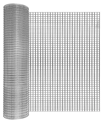 Image de Grillage électrosoudé - Grillage pour clôtures - Grillage pour jardins - Clôtures - Fil galvanisé - 121,92 cm x 30,48 m