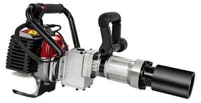 Produktbild von Benzin Pfahlramme - Tragbarer Pfostentreiber 2-Takt 32,6 cc 0,9 kW 13 kg - Für Zaunpfähle, Pfosten und Pfähle einschlagen - Rot