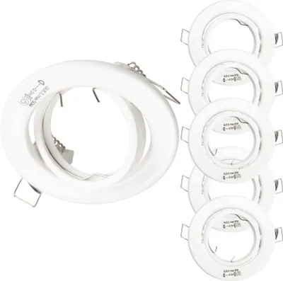 Produktbild von 6x Einbaurahmen GU10 SET 3753 white 68mm inkl GU10 Fassung