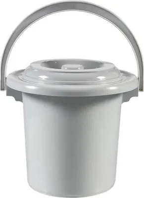 Image de CURVER Eimer mit Deckel 5L in hellgrau, Plastik, 23.5 x 23.5 x 23 cm