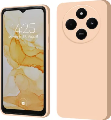 Produktbild von Hülle für Xiaomi Redmi 14C Case Cover Bumper Silikon Softgrip Schutzhülle Farbe: Rosa