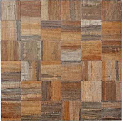 Produktbild von Mosaikfliese selbstklebend Aluminium braun metall Holzoptik dunkel MOS200-2122