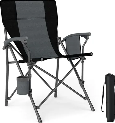 Produktbild von COSTWAY Campingstuhl klappbar, Klappstuhl mit Becherhalter & Seitentasche, Angelstuhl Faltstuhl bis 160 kg belastbar