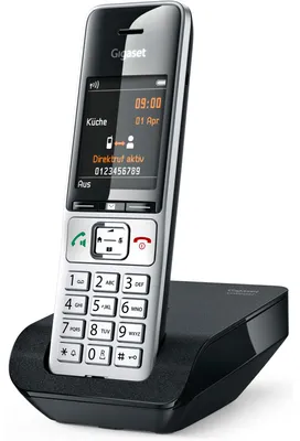 Obrázok produktu pre Gigaset 500 Comfort - Schnurlostelefon - ECO DECT\GAP\CAT-iq - Silver Black (S30852-H3003-B101)