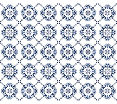 Image de Autocollants décoratifs pour carrelage de cuisine et de salle de bains – 30 autocollants Azulejos Callista – 30 autocollants de 10 x 10 cm