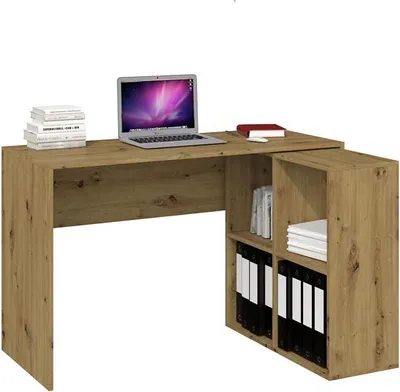 Image de Bureau, chêne Artisan, 120 x 76 x 50 cm