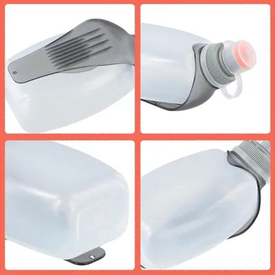 Praktische 250 ml Wasserflasche mit Clip für Wandern, Laufen, Hiking und Fitnessaktivitäten