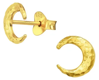 Produktbild von Ohrstecker Mond gold: Ohrringe Silber 925