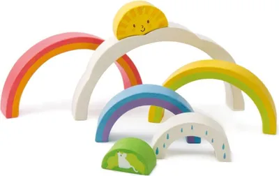 Produktbild von Tender Leaf Holzpuzzle Regenbogen Tunnel buntes Lernspielzeug