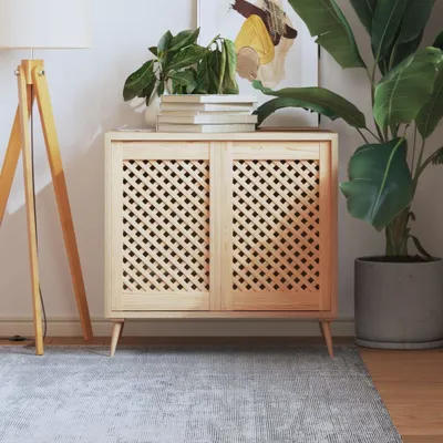 Produktbild von "im Angebot" Schranktüren 2 Stk. Gitterdesign 39,5x61,5 cm Massivholz Kiefer - Schranktüren CC17155
