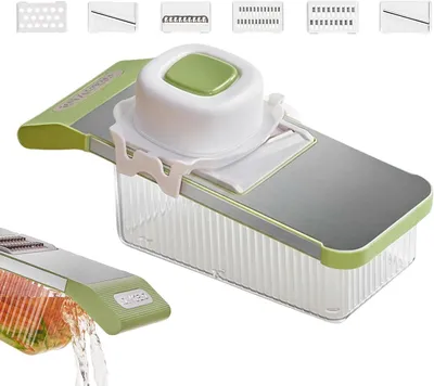 Imagen del producto de Cortador de verduras 6 en 1 con recipiente de recolección, utensilio de cocina