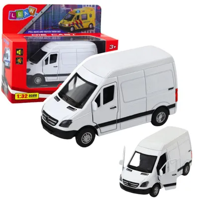 Produktbild von Lean Metall-Lkw Mit Rückfahrscheinwerfern Sound Weiß 1:32