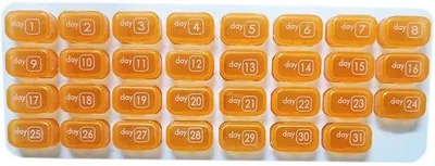 Produktbild von Medizin-Tasche-31-Tage-Verstellbar-Reiselayout-Orange