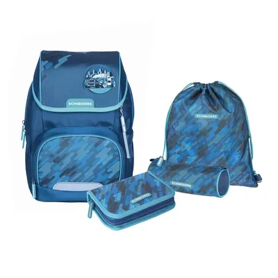 Produktbild von SCHNEIDERS Schulranzen-Set Ergojet Camo Blue Kunstfaser blau