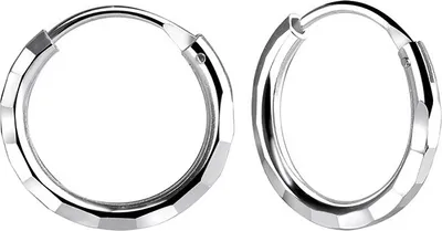 Produktbild von Creolen Silber 925 Ohrringe diamantiert 12 mm