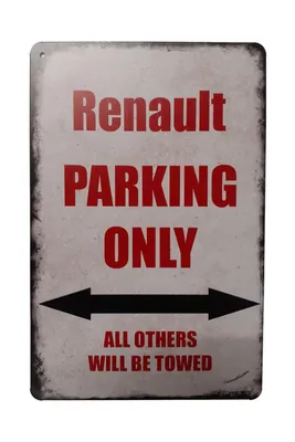 Produktbild von Renault Parking Only Blechschild 20x30 cm Vintage Metallschild