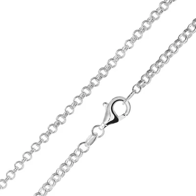 Produktbild von MATERIA Zwillings Ankerkette Silber 925 rhodiniert 2,3mm für Damen Herren in 40 45 50 60 70 80 cm K76