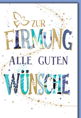 Produktbild von Firmung Glückwunschkarte mit Umschlag Zur Firmung alle guten Wünsche