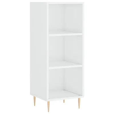 Image de Buffet blanc brillant 34,5x32,5x90 cm bois d'ingénierie