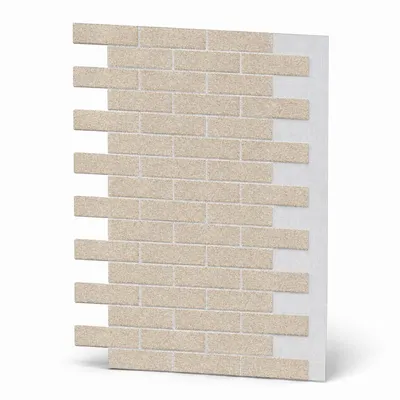 Produktbild von AMK Fassadenpaneele 001 Weiß-Sand – Flexible Steinverkleidung in Natursteinoptik – 10 Paneele, 9 m² – Wandverkleidung für Innen & Außen, KI-generiertes Bild