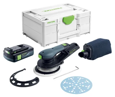 Zdjęcie produktu dla Festool ETSC 2 150-Basic akumulatorowa szlifierka oscylacyjna bezszczotkowa 18 V 150 mm + 1x akumulator 3,0 Ah + ładowarka - bez ładowarki