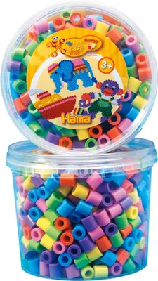 Immagine prodotto di HAMA 8571 - Perline Iron on Maxi - Tin Pastel Mix 600 perline (6 colori)