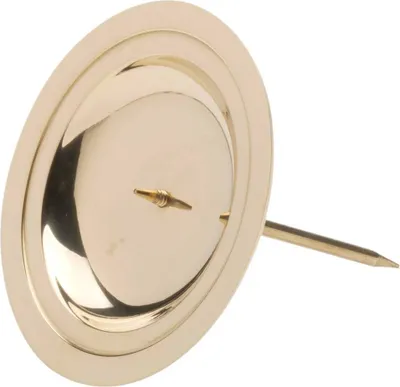 Produktbild von Kranzteller Advent Ø 7cm Messing Gold Poliert Untersetzer Kerzenhalter Teller