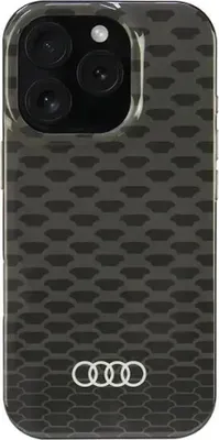 Produktbild von Audi IML Stitching Pattern MagSafe iPhone 16 Pro 6.3" schwarz hardcase AU-IMLMIP16P-Q5/D3-BK Schutzhülle
