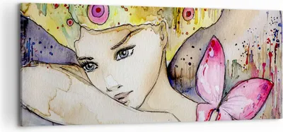 Produktbild von Bild auf Leinwand - Leinwandbild - Frau modern - 120x50cm - Wand Bild - Wanddeko - Wandbilder - Leinwanddruck - Bilder - Kunstdruck - Wanddekoration - Leinwand bilder - Wandkunst - AB120x50-3554