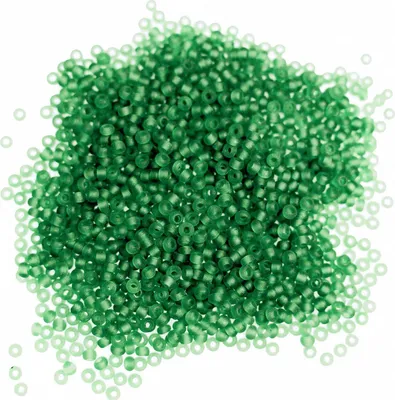 10g Rocailles Glasperlen rund grasgrün