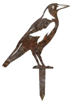 Image de Objet décoratif de jardin Oiseau en métal multicolore - 46 × 32 cm