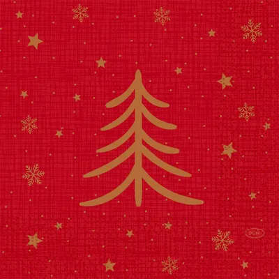 Zdjęcie produktu dla Serwetki higieniczne Duni 3-warstwowe 33 x 33 cm Shimmer Trees 250 szt