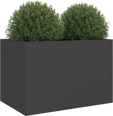 Image de vidaXL Bac à plantes noir 62x47x46 cm acier
