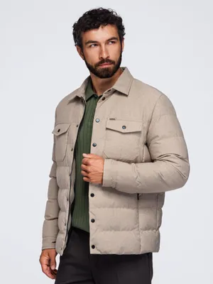 Produktbild von OMBRE Jacke leicht gepolstert klassisch stilvoll OM-JALP-0256 beige XXL