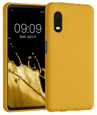Produktbild von kwmobile Handyhülle für Samsung Galaxy Xcover Pro Hülle - TPU Case - Kabelloses Laden - Schutzhülle Cover in Honiggelb
