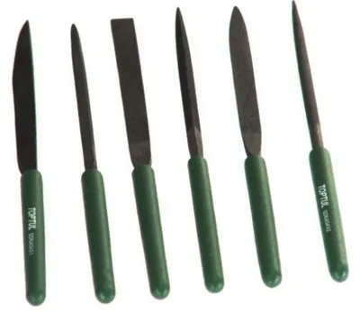 Produktbild von TOPTUL Feilen-Set, bestehend aus Rundfeile, Flachstumpffeile und Dreikantfeile