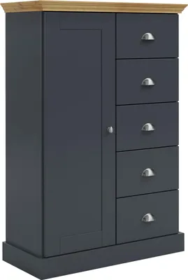Produktbild von Hochkommode >Motala< in Anthrazit - 75x110x35cm (BxHxT)