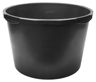 Image de Lot de 2 bacs ronds robustes en plastique recyclé, capacité de 45 litres