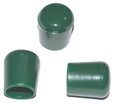 Produktbild von 100 x Kappe für Rundrohr D=12/13 mm L= 15 mm grün PVC