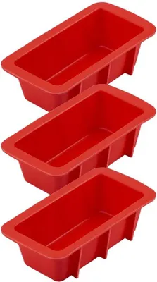 Zdjęcie produktu dla Zestaw mini foremek silikonowych Ibenzoa® (3 sztuki) – elastyczne, wielokrotnego użytku foremki do pieczenia wykonane w 100% z silikonu przeznaczonego do kontaktu z żywnością, wolne od BPA, odporne na temperaturę od -40°F do 440°F