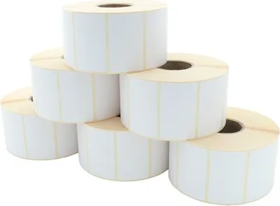 Produktbild von Etikettenrolle - Thermotransfer, 60 x 36mm, D127mm, Kern 40, 2000 Etiketten/Rolle, permanent