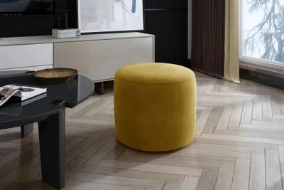 Image de Tabouret rond FIANNA - moutarde