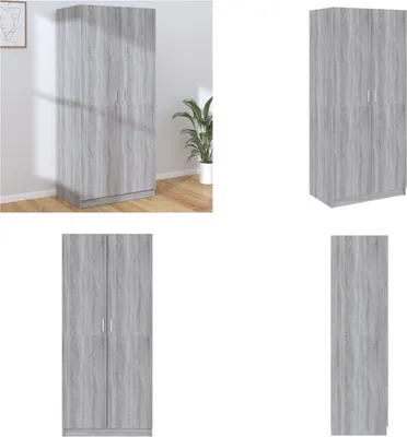 Produktbild von vidaXL Kleiderschrank Grau Sonoma 80x52x180 cm Holzwerkstoff - Kleiderschrank - Kleiderschränke - Schrank - Lagerschrank