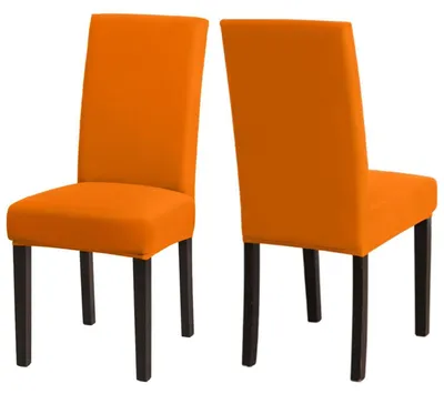 Produktbild von Stuhlhussen 2er Set Orange, Stretch Elasthan Esszimmerstuhlbezug Waschbar