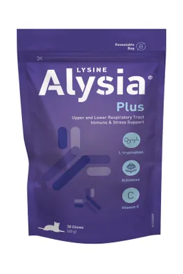 Productafbeelding van ALYSIA® Plus Kauwsnoepjes – Voedingssupplement met L-lysine en tryptofaan voor katten, 30 stuks