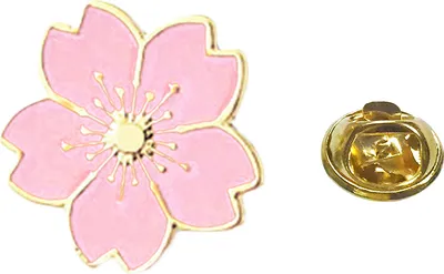 Produktbild von Süße Frauen Kirschblüten Blume Emaille Brosche Pin Anzug Kragen Abzeichen Schmuck-Rosa