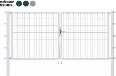 Produktbild von Alberts Doppeltor Flexo mit Zubehör, zum Einbetonieren, feuerverzinkt, Breite 250 cm, Höhe 200 cm