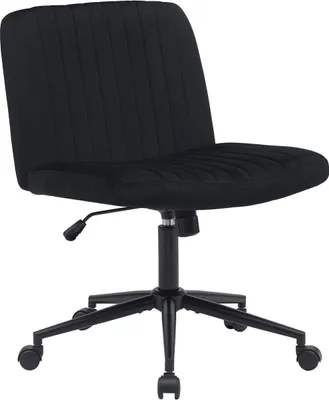 Produktbild von Bürostuhl – Ergonomischer Drehstuhl – Höhenverstellbar & 360 Grad drehbar | Farbe: Schwarz | Material: Weich
