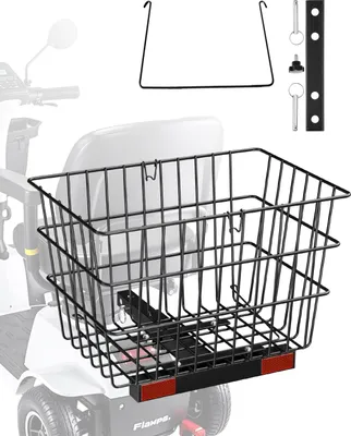 Obrázek produktu pro Zadní koš VEVOR pro elektrický skútr, 39 x 30 x 30 cm, pro použití s 1palcovým přijímačem, skládací drátěný koš, kompatibilní s většinou asistenčních zařízení pro elektrické skútry