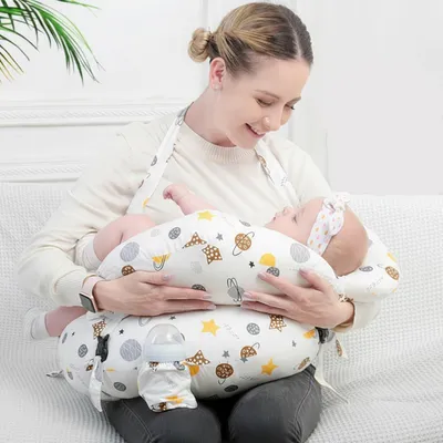 Image de Omgoods - Coussin d'allaitement ergonomique en mousse à mémoire de forme